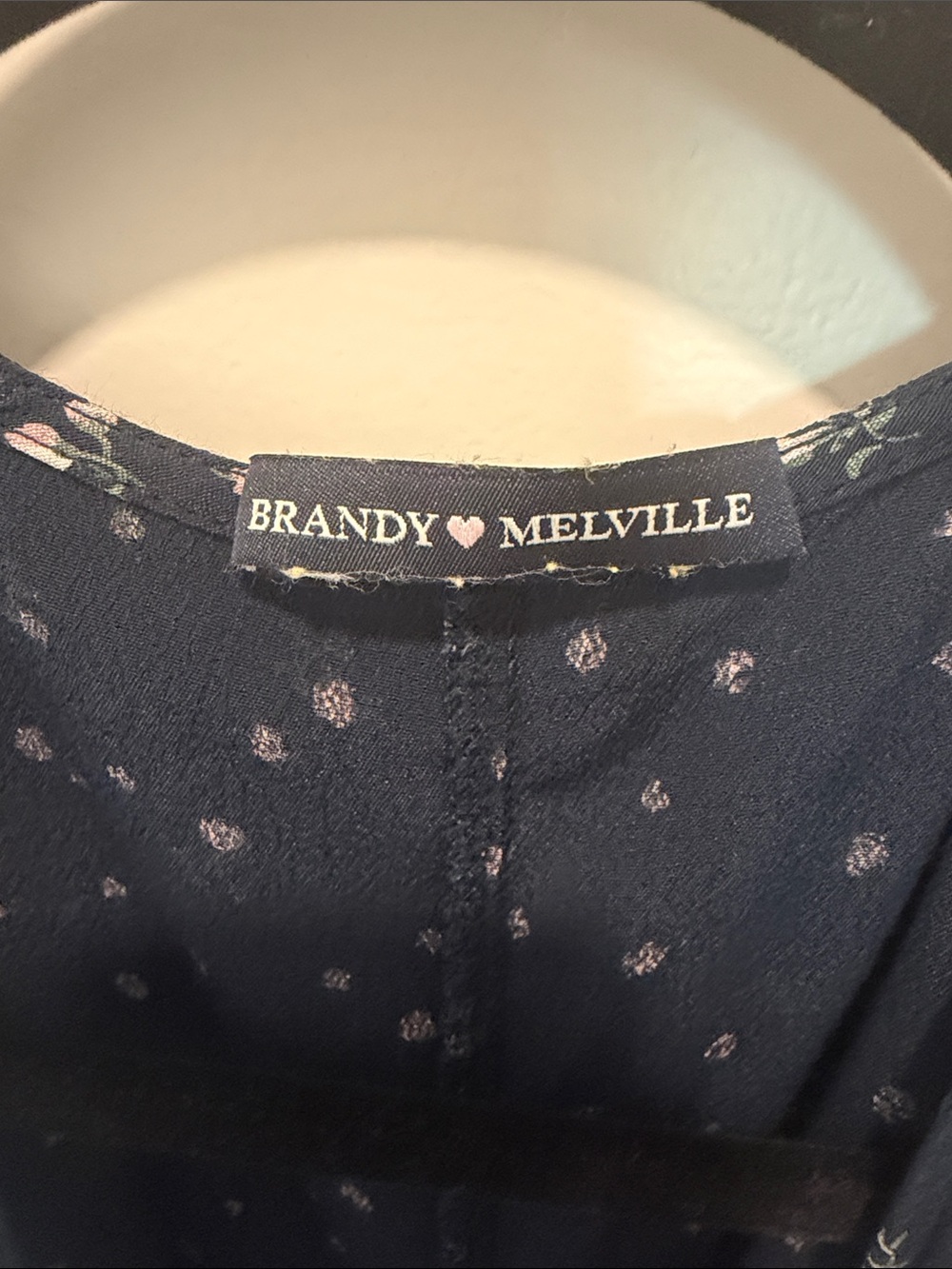Brandy Melville Navy Floral Wrap-Style Midi Dress - Picture 5 of 13